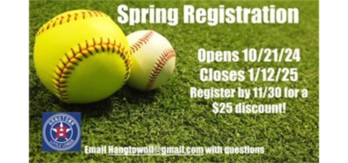 Spring registration opens 10/21!