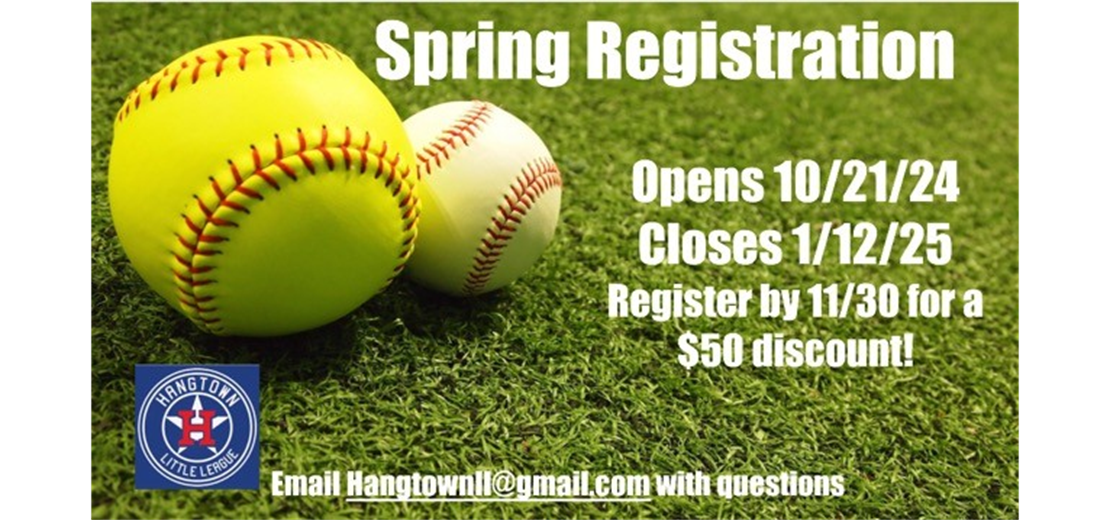 Spring registration opens 10/21-1/12